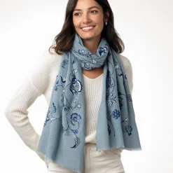 American Vines Embroidered Shawl