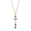 Ancient Mixed Motifs Glass Pendant Drop Necklace