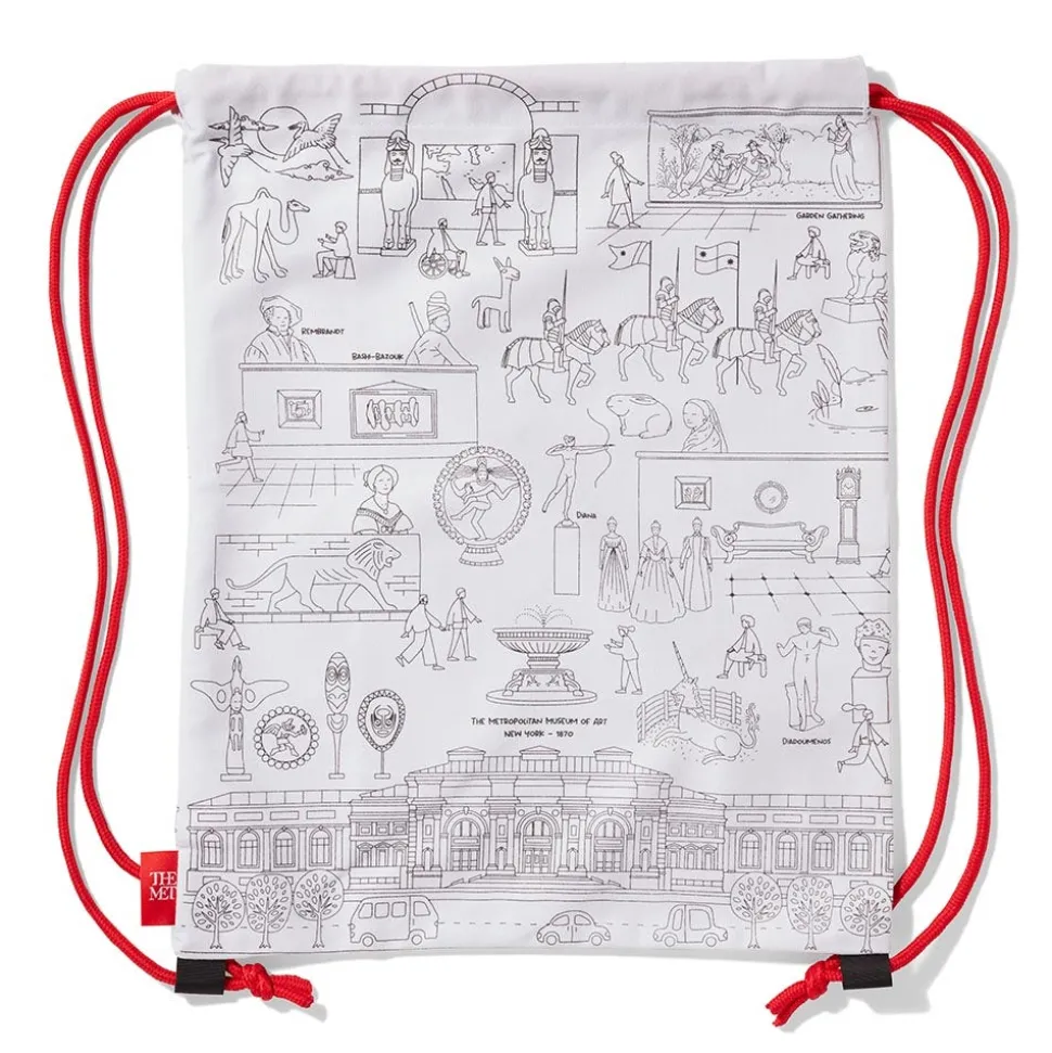 Favorite Galleries of The Met Color & Learn Washable Kids' Drawstring Backpack