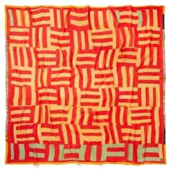 Gee's Bend Kennedy Basket-Weave Oversize Square Scarf
