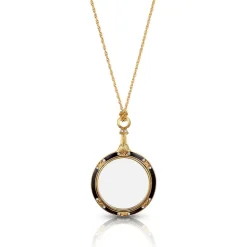 Hand-Enameled Magnifier Pendant Necklace