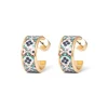 Iznik Cintamani Enamel Hoop Earrings