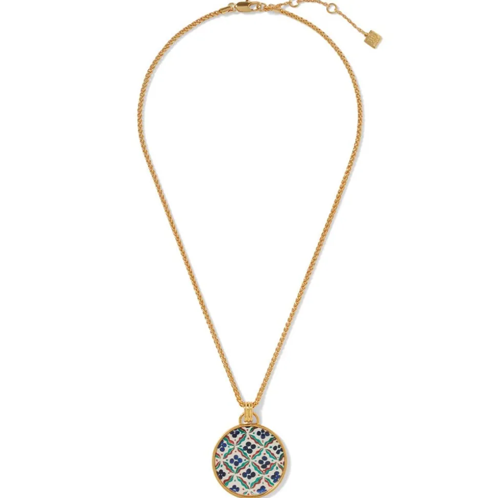 Iznik Cintamani Enamel Pendant Necklace