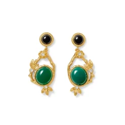Japanese Imari Statement Drop Earrings