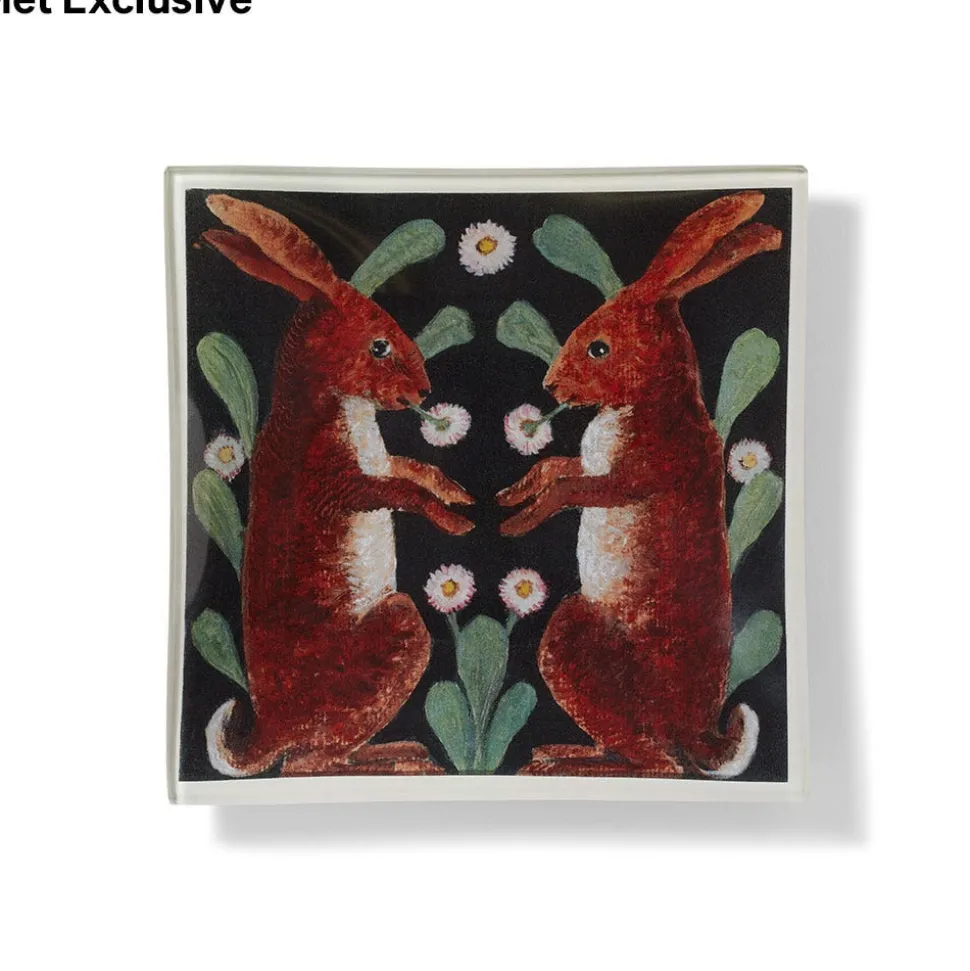 John Derian Two Hares Decoupage Vide Poche