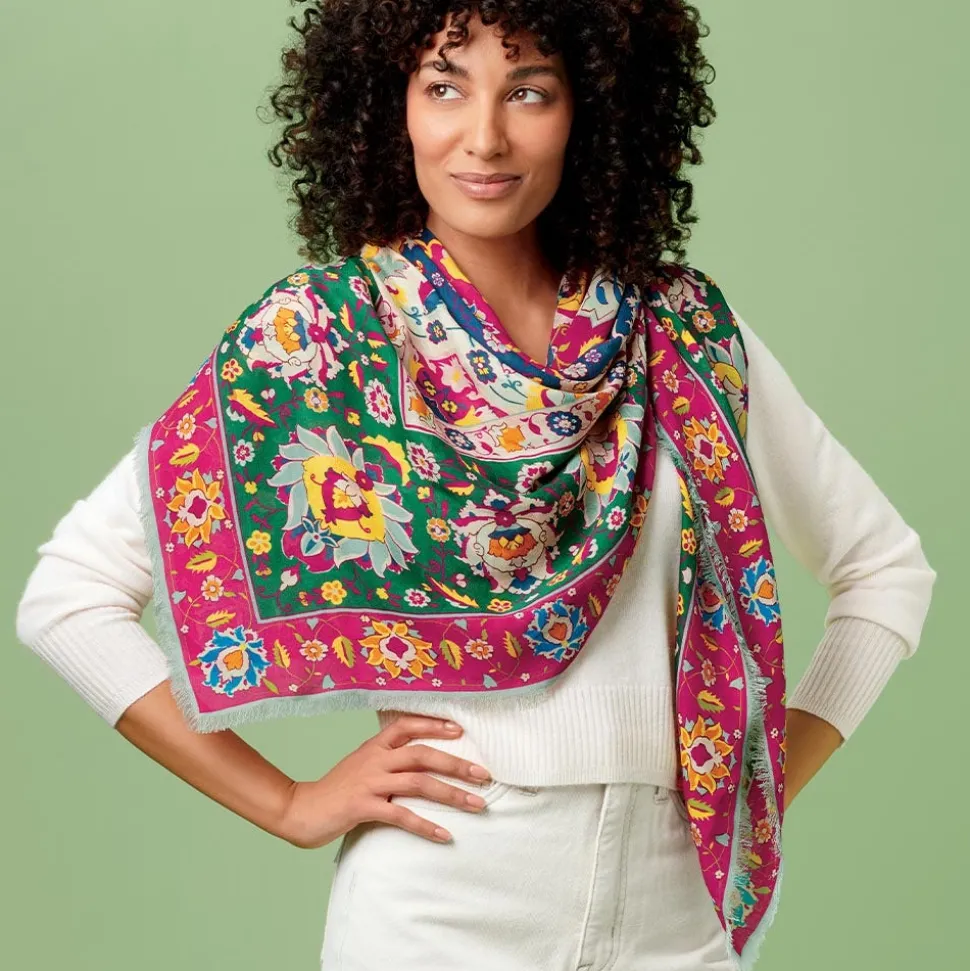 Kashan Carpet Square Scarf