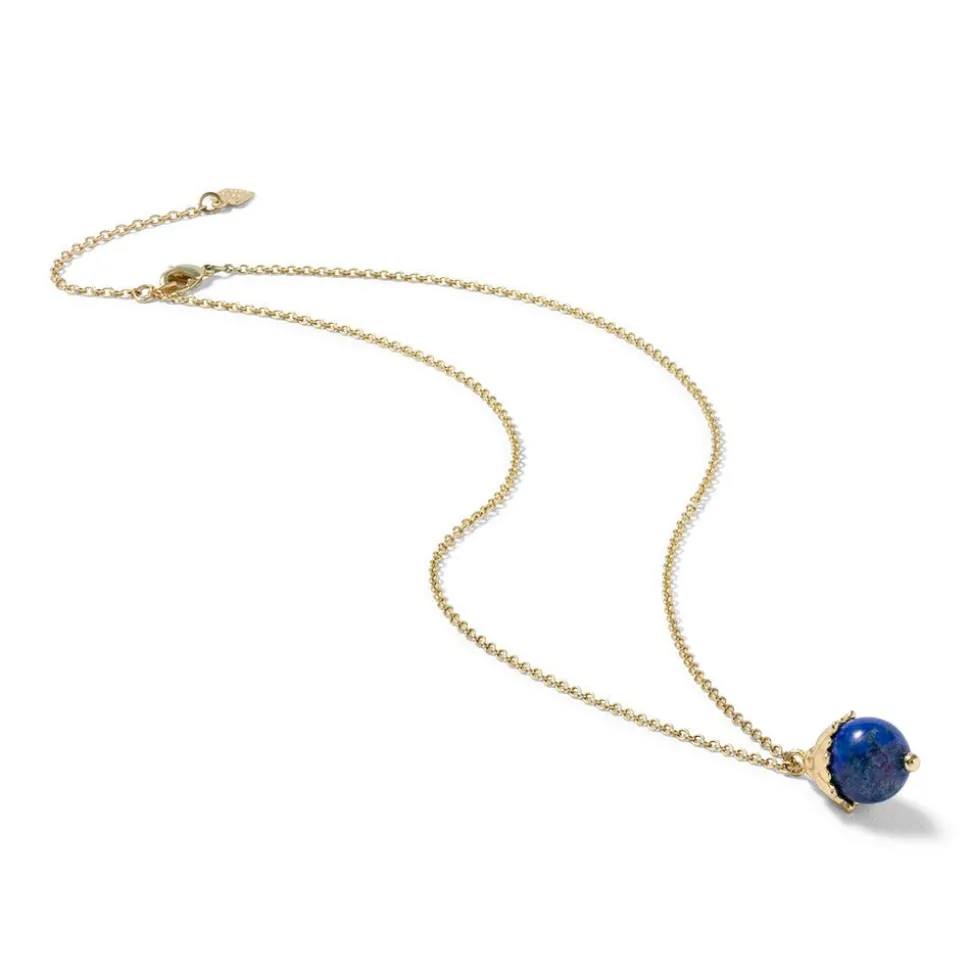 Lotus Bead Pendant Necklace