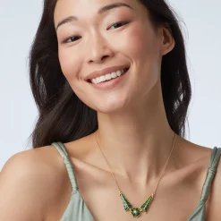 Lotus Pagoda Plique-à-Jour Pendant Necklace