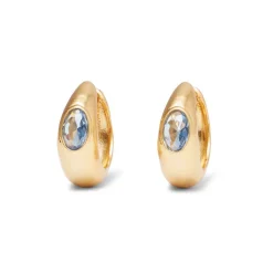 Medieval Stone Hoop Earrings