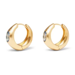 Medieval Stone Hoop Earrings