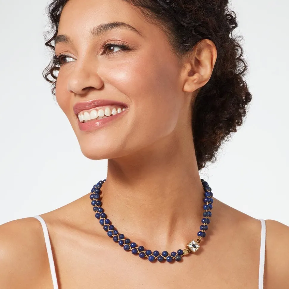 Spanish Baldric Lapis Braided Necklace