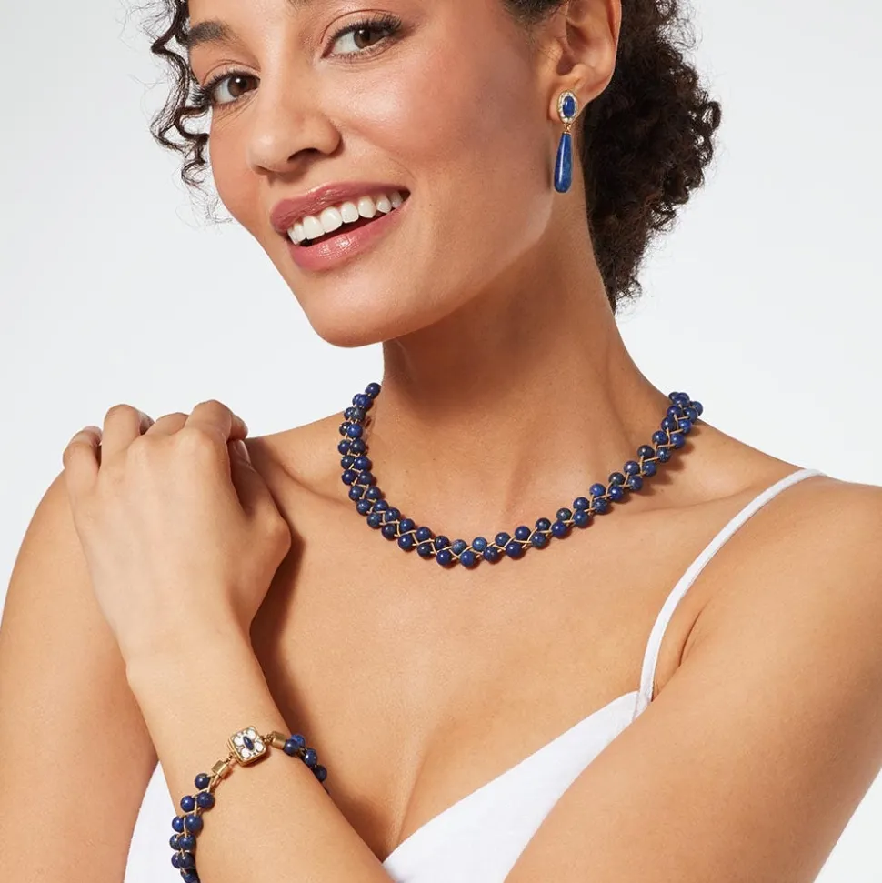 Spanish Baldric Lapis Braided Necklace
