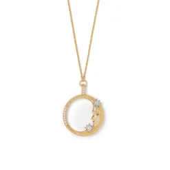 Spanish Day and Night Magnifier Pendant Necklace
