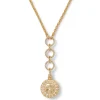 Spanish Day and Night Reversible Lariat Pendant Necklace