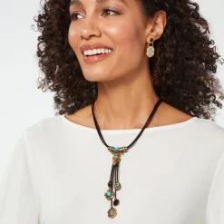 Turkmen Leather Statement Necklace