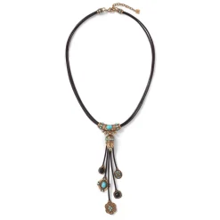 Turkmen Leather Statement Necklace
