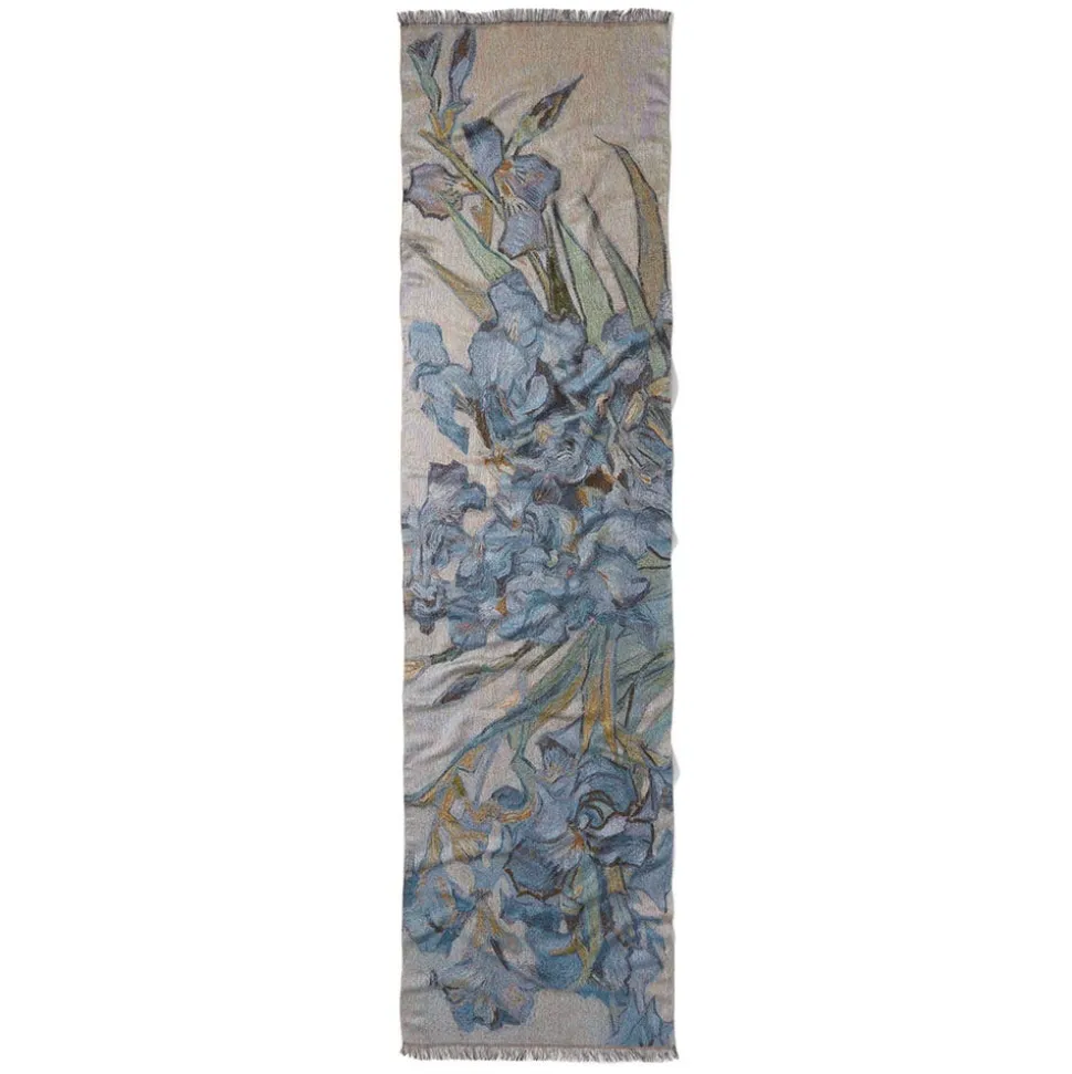 Van Gogh Irises Wool-Blend Shawl
