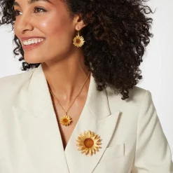 Van Gogh Sunflower Drop Earrings